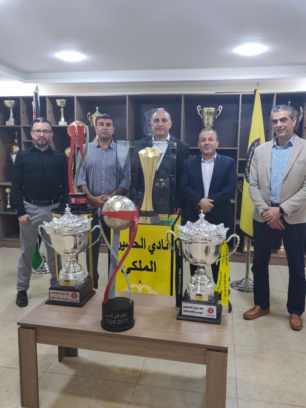 كلية التربية البدنية وعلوم الرياضة تهنئ نادي الحسين الرياضي بلقب دوري المحترفين الأردني