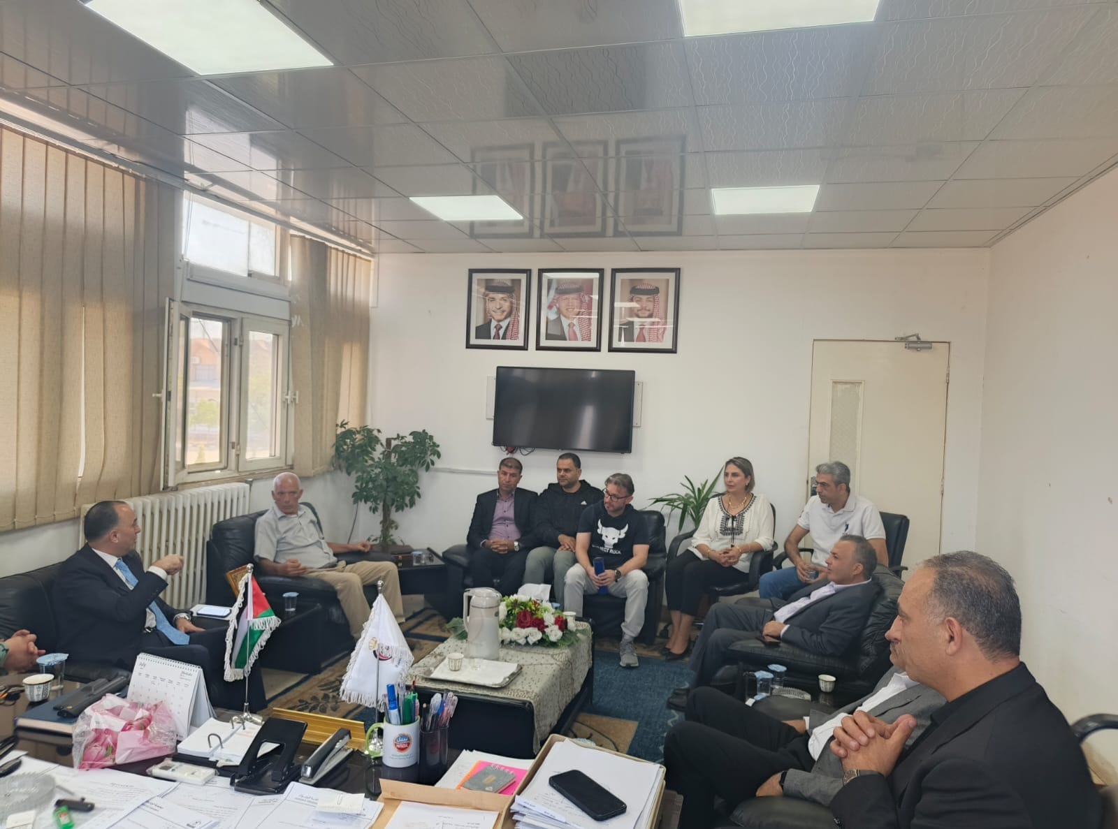  استقبال مدير مدينة الحسن للشباب ورئيس النادي العربي الرياضي في كلية التربية البدنية وعلوم الرياضة